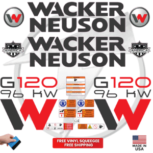Fits Wacker Neuson G120 96KW Decal Kit Genetor Stickers