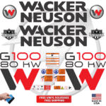 Fits Wacker Neuson G100 80KW Decal Kit Genetor Stickers