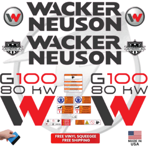 Fits Wacker Neuson G100 80KW Decal Kit Genetor Stickers