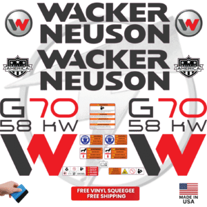Fits Wacker Neuson G70 58KW Decal Kit Genetor Stickers