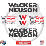 Fits Wacker Neuson G25 20KW Decal Kit Genetor Stickers - Quiet Power
