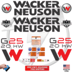 Fits Wacker Neuson G25 20KW Decal Kit Genetor Stickers