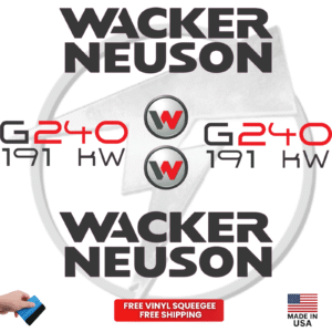 Fits Wacker Neuson G240 191KW Decal Kit Genetor Stickers