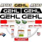 Fits GEHL RT165 Decal Kit Skid Steer Stickers