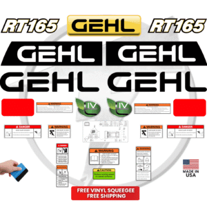 Fits GEHL RT165 Decal Kit Skid Steer Stickers