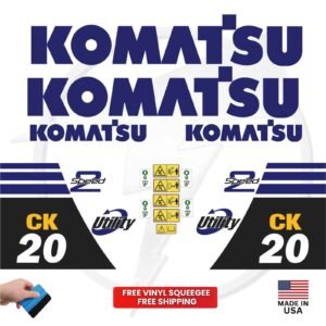 Fits Komatsu CK20 Decal Kit Skid Steer Stickers