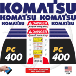 Fits Komatsu PC400 Decal Kit Excavator Stickers