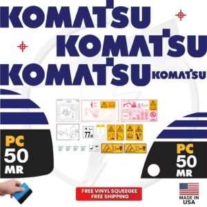Fits Komatsu PC50MR Decal Kit Mini Excavator Stickers
