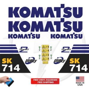 Fits Komatsu SK714 Decal Kit Skid Steer Stickers