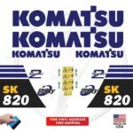 Fits Komatsu SK820 Decal Kit Skid Steer Stickers
