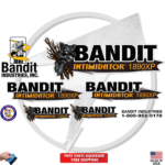 Fits Brush Bandit Wood Chipper Model 1890 XP Decal Kit - Bandit 1890 XP Stickers
