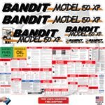 Fits Brush Bandit Wood Chipper Model 150 XP Decal Kit - Bandit 150 XP Stickers