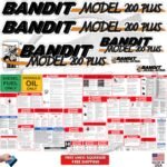 Fits Brush Bandit Wood Chipper Model 200 Plus Decal Kit - Bandit 200 Plus Stickers