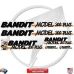 Fits Brush Bandit Wood Chipper Model 200 PLUS Decal Kit - Bandit 200 PLUS Stickers