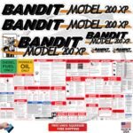 Fits Brush Bandit Wood Chipper Model 200 XP Decal Kit - Bandit 200 XP Stickers