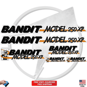 Fits Brush Bandit Wood Chipper Model 250 XP Decal Kit – Bandit 250 XP Stickers