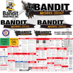 Fits Brush Bandit Wood Chipper Model 280 XP Decal Kit - Bandit 280 XP Stickers