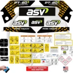 Fits ASV PT-80 FORESTRY Decal Kit Skid Steer Stickers