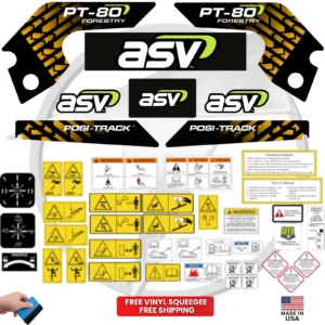 Fits ASV PT-80 FORESTRY Decal Kit Skid Steer Stickers