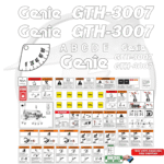 Fits Genie GTH-3007 Decal Kit Telehandler Stickers