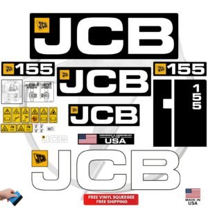 Fits JCB 155 Decal Kit Skid Steer Stickers