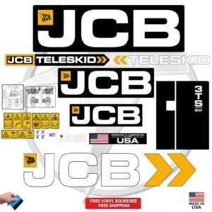 Fits JCB 3TS 8W Decal Kit Skid Steer Stickers