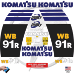 Fits Komatsu WB91R Decal Kit Backhoe Loader Stickers
