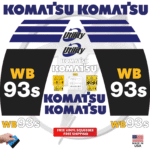 Fits Komatsu WB93S Decal Kit Backhoe Loader Stickers