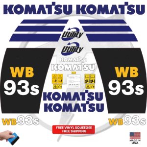 Fits Komatsu WB93S Decal Kit Backhoe Loader Stickers