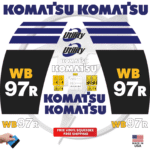 Fits Komatsu WB97R Decal Kit Backhoe Loader Stickers