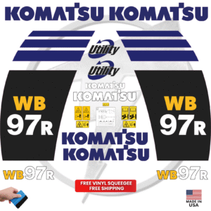 Fits Komatsu WB97R Decal Kit Backhoe Loader Stickers