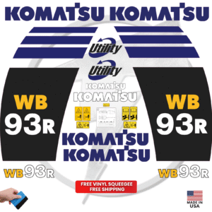 Fits Komatsu WB93R Decal Kit Backhoe Loader Stickers