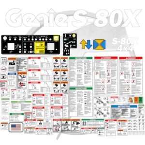 Fits Genie S-80X Decal Kit Boom Lift Stickers